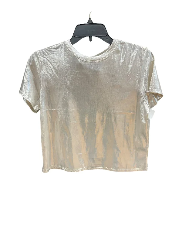 Top Short Sleeve By Bailey 44 In Silver, Size: Xs