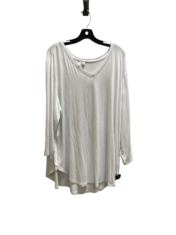 Top Short Sleeve By Cato In White, Size: 3x