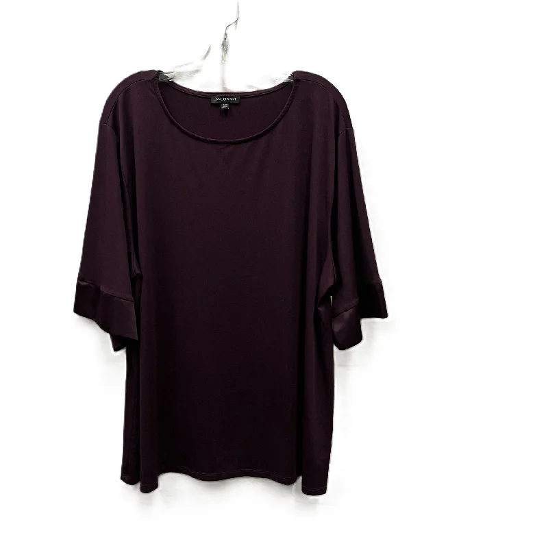 Top Short Sleeve By Lane Bryant In Purple, Size: 1x