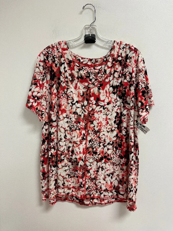 Top Short Sleeve By West Bound In Red, Size: 1x