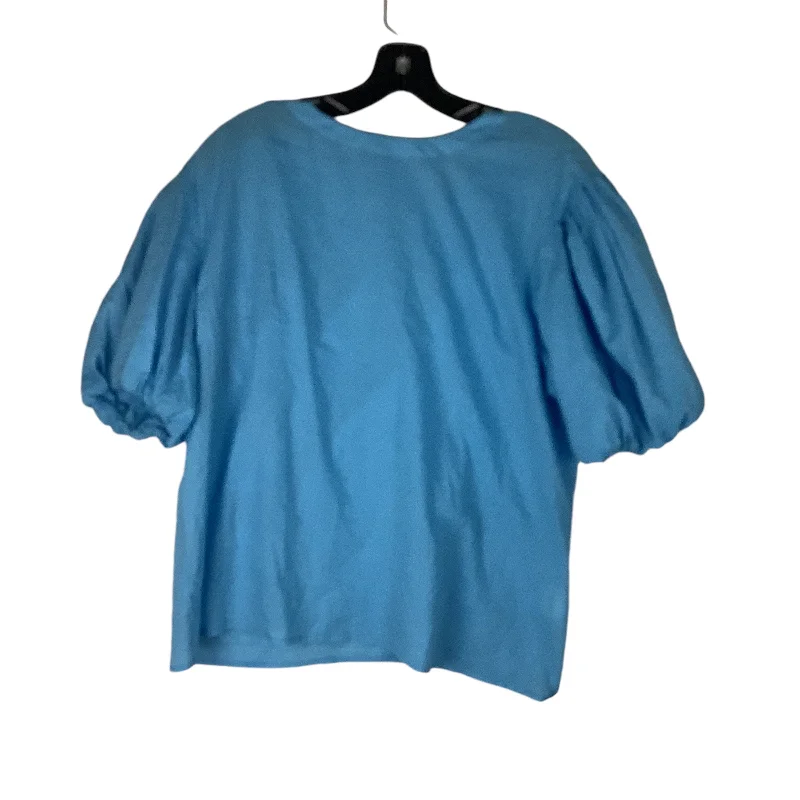 Top Short Sleeve Designer By Cmc In Blue, Size: M