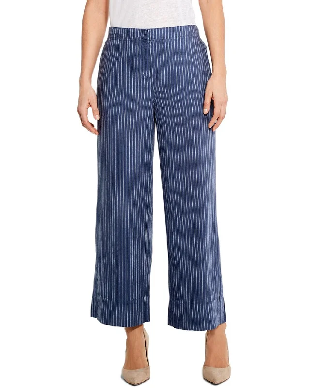 NIC+ZOE Central Park Wide Leg Linen-Blend Ankle Pant