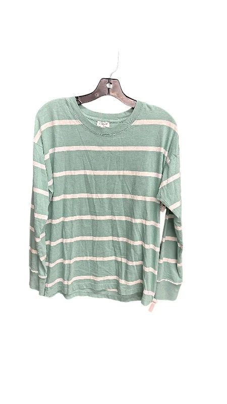 Top Long Sleeve Basic By J. Crew In Striped Pattern, Size: M