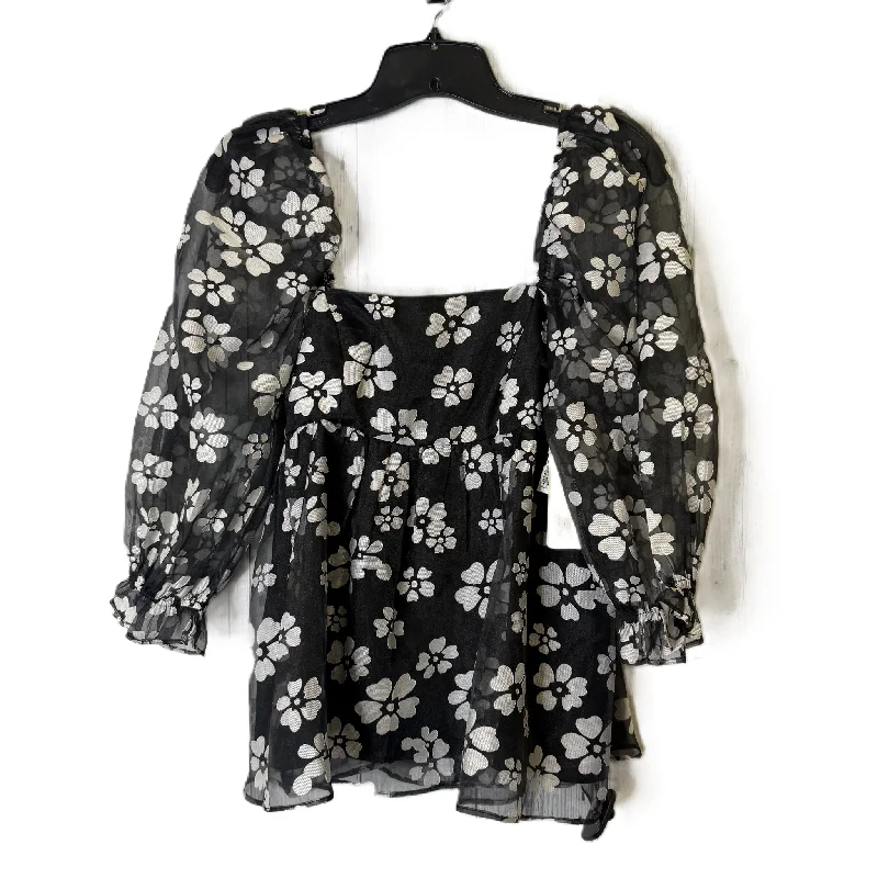 Top Long Sleeve By Anna Grace In Black, Size: S