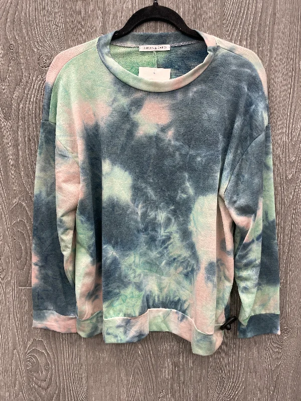 Top Long Sleeve By Chris And Carol In Tie Dye Print, Size: L