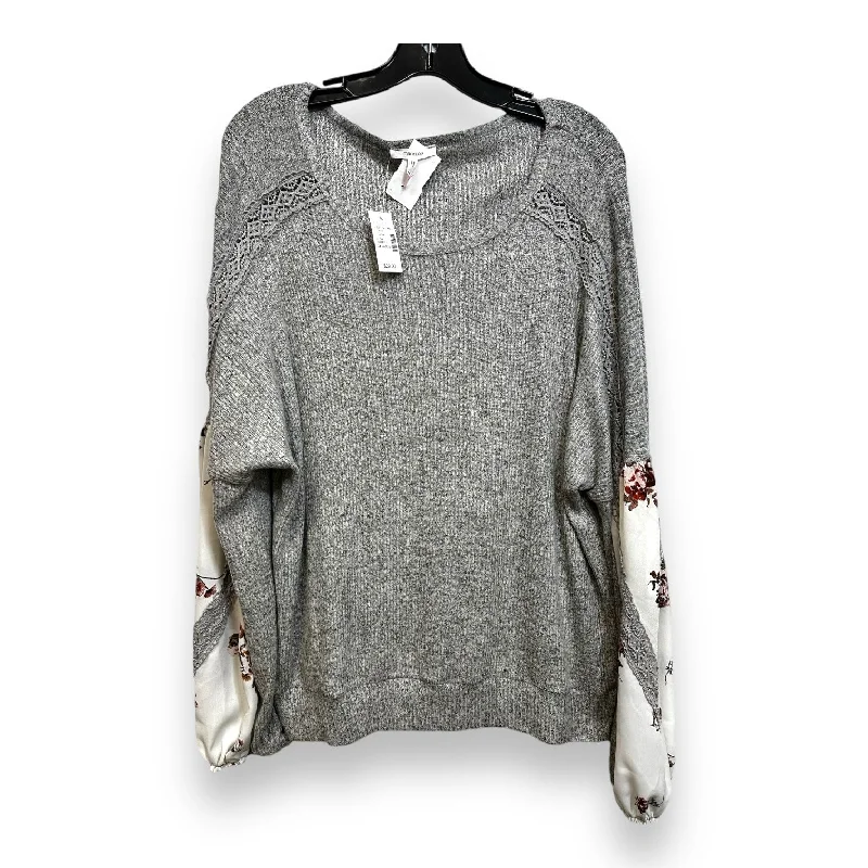 Top Long Sleeve By Maurices O In Grey, Size: Xxl