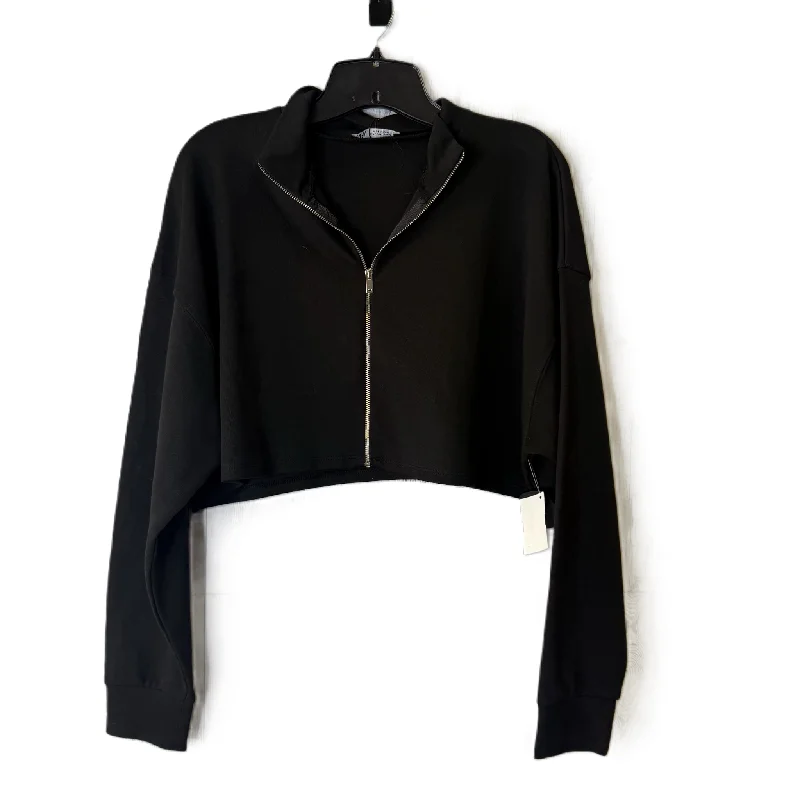 Top Long Sleeve By Zara In Black, Size: L